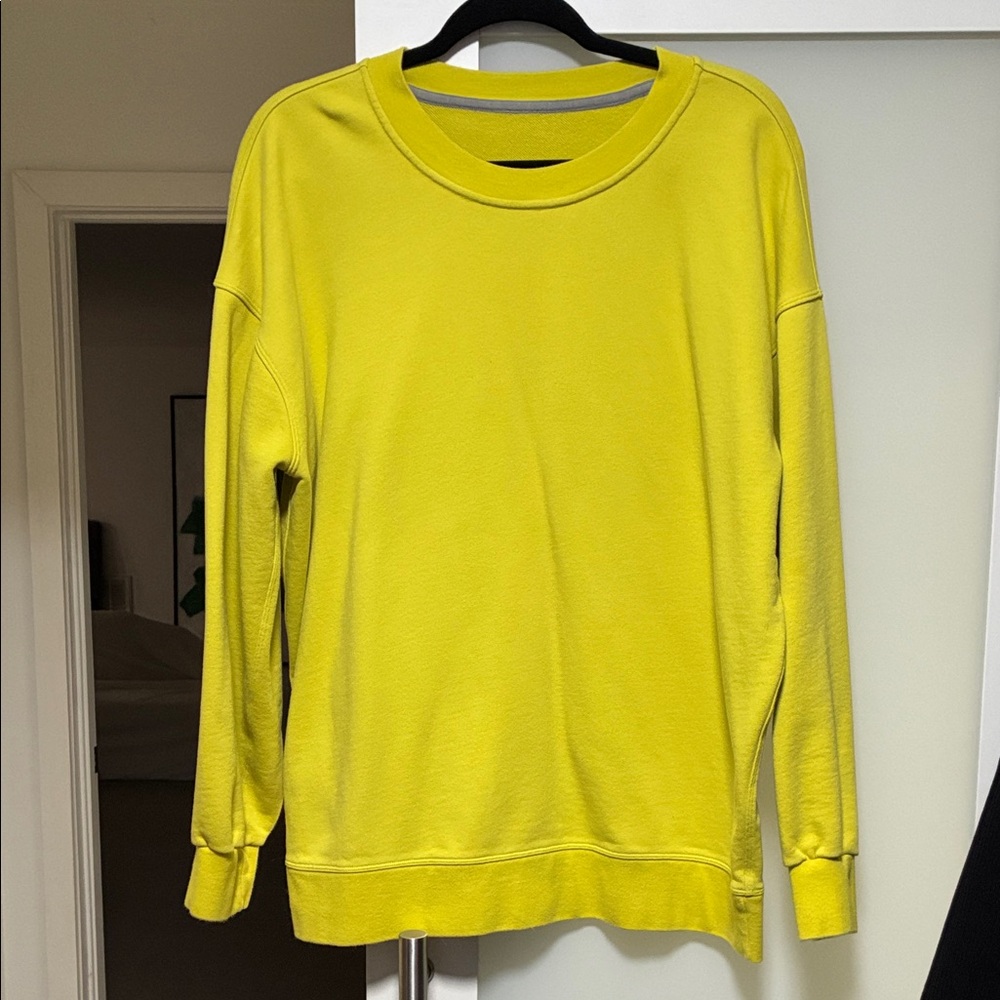 Lululemon Athletica Bright Yellow Crew Neck Sweater